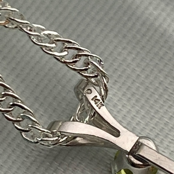 New 14kt genuine gems stone pendant necklace - Picture 5 of 7